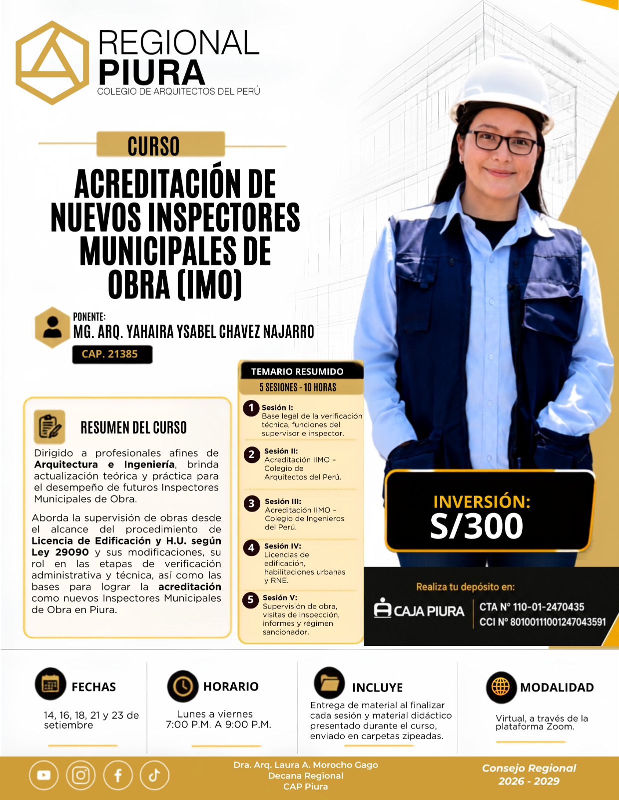 Curso: Acreditación de Nuevos Inspectores Municipales de Obra (IMO)
